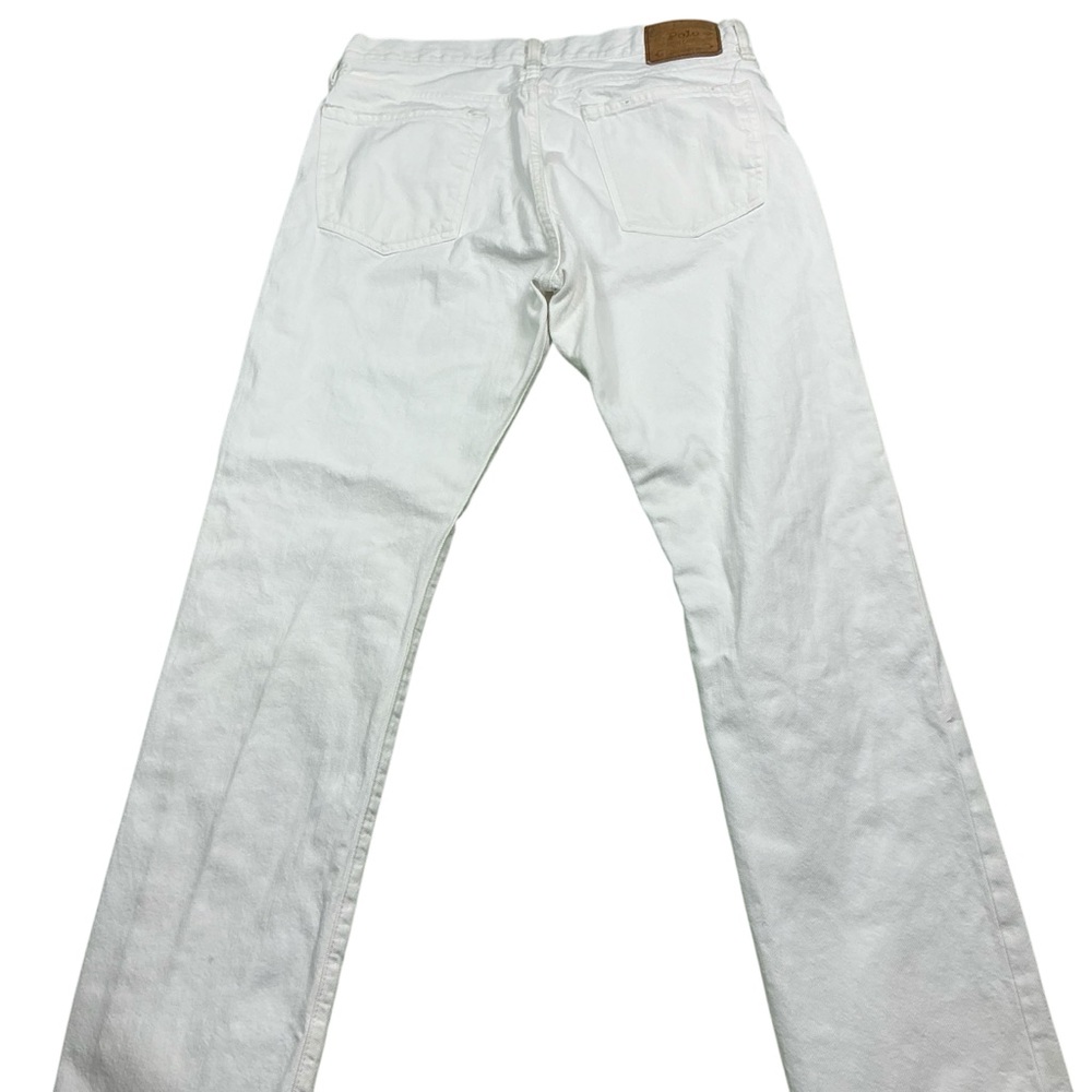 Y2K polo Ralph Lauren white straight leg jeans 33x 31 made in Mexico